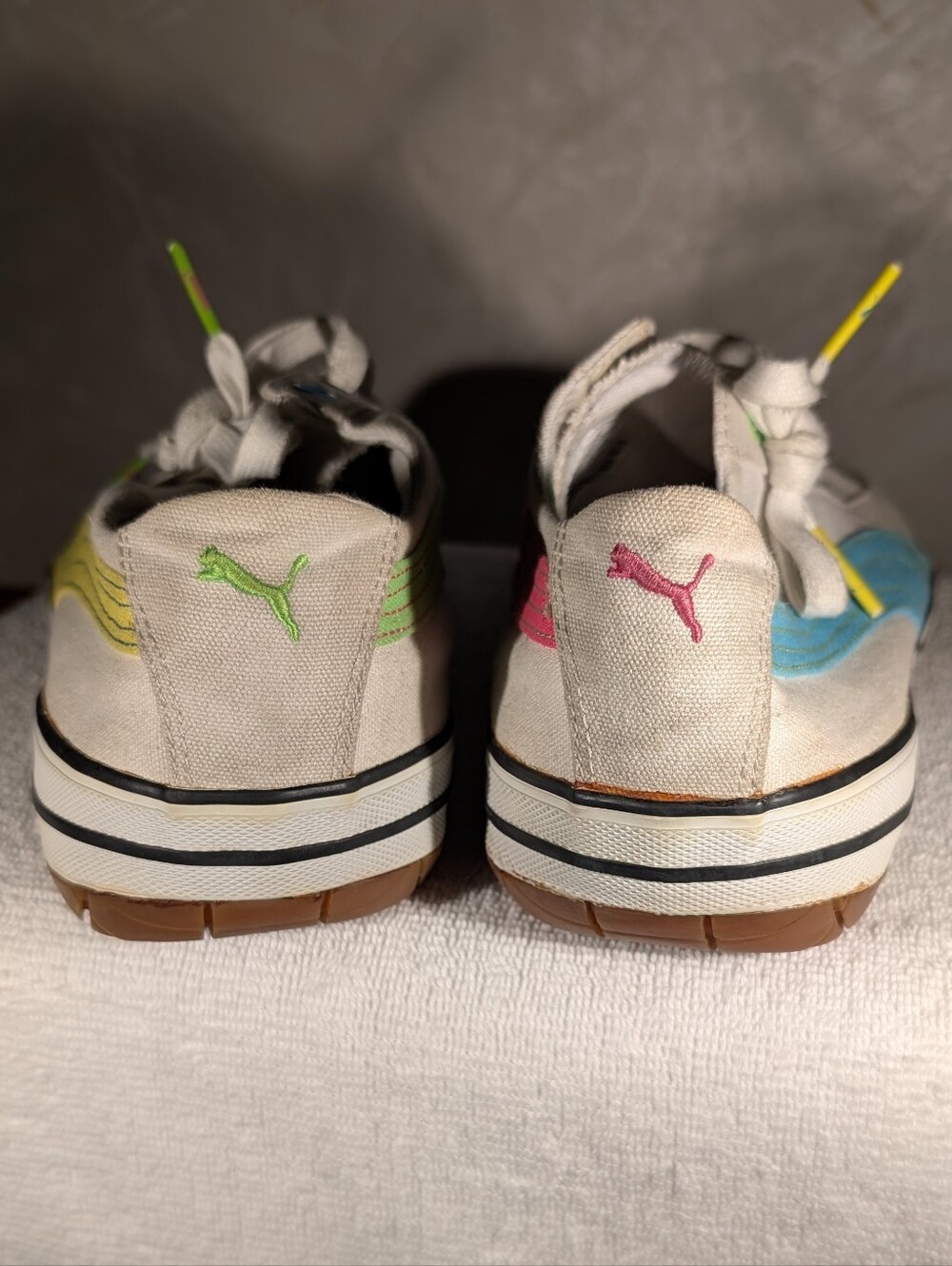 Puma Multicolor Color Block Sneakers Men's Size 14 Blue Yellow Green Pink - Picture 16 of 16